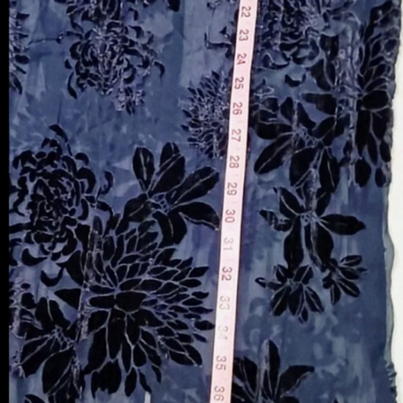 Free People Intimately emerald&navy velour trim maxi slip xs - Picture 13 of 13